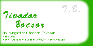 tivadar bocsor business card